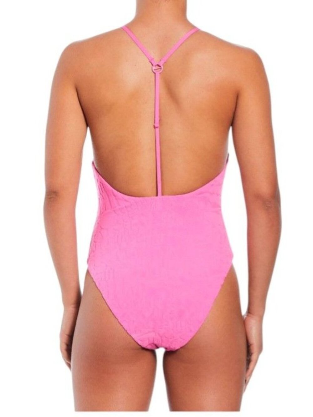 Nike Swim Pink Retro Flow T-Back One-Piece NESSE244-652 Women's M NEW with Tags - Picture 2 of 13